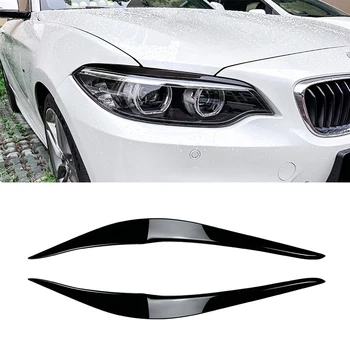Auto Esitulede Kulmud, Silmad Katta Kleepsud BMW 2 Seeria F22 F23 2015-2019 Läikiv must/Carbon look Keha Tuning Kit 
