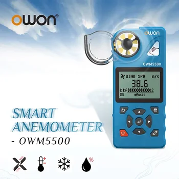 OWM5500 7 1 WIFI Digitaalse Anemomeeter 0.6-40 m/s Smart Õhu Maht Tuule tugevus Arvesti Temperatuur, Niiskus, Tuule Kiirus Tester